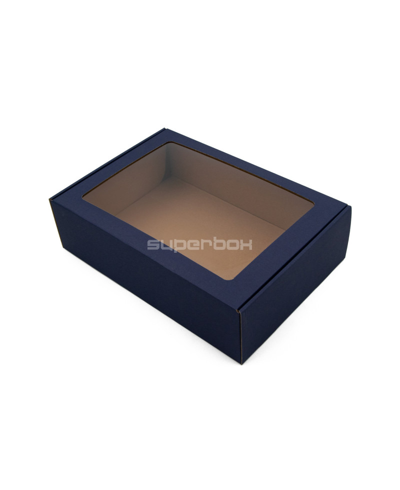 Navy Blue A4 Size Gift Box With Window