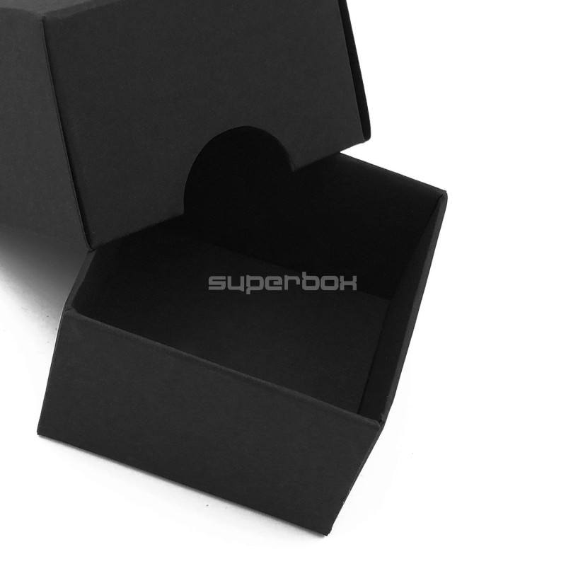 Very Small Two Piece Black Square Box