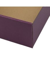 Bordo spalvos A4 formato dėžutė su langeliu ir linijų raštu