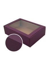 Purple A4 Format Box with Window and LINES print