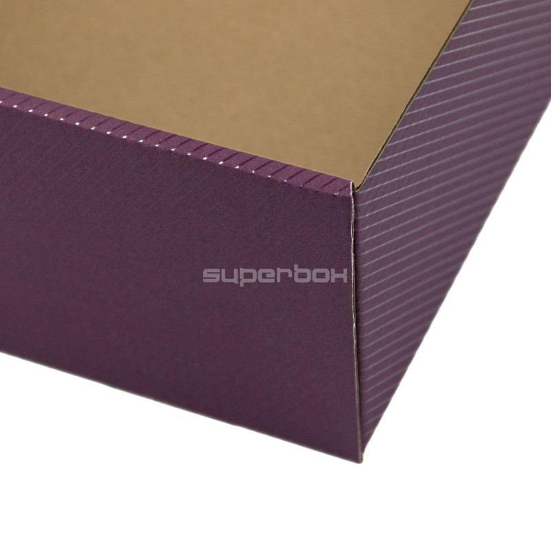 Extended Purple PREMIUM Gift Box with Clear Window and Lines