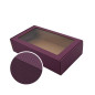 Extended Purple PREMIUM Gift Box with Clear Window and Lines