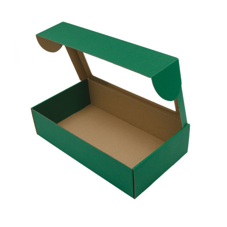 Extended Green PREMIUM Gift Box with Clear Window and Lines