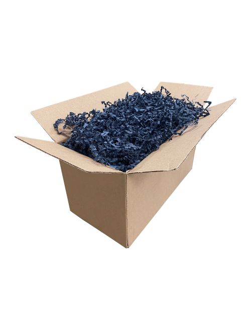 Standžios tamsiai mėlynos popieriaus drožlės - 4 mm, 1 kg