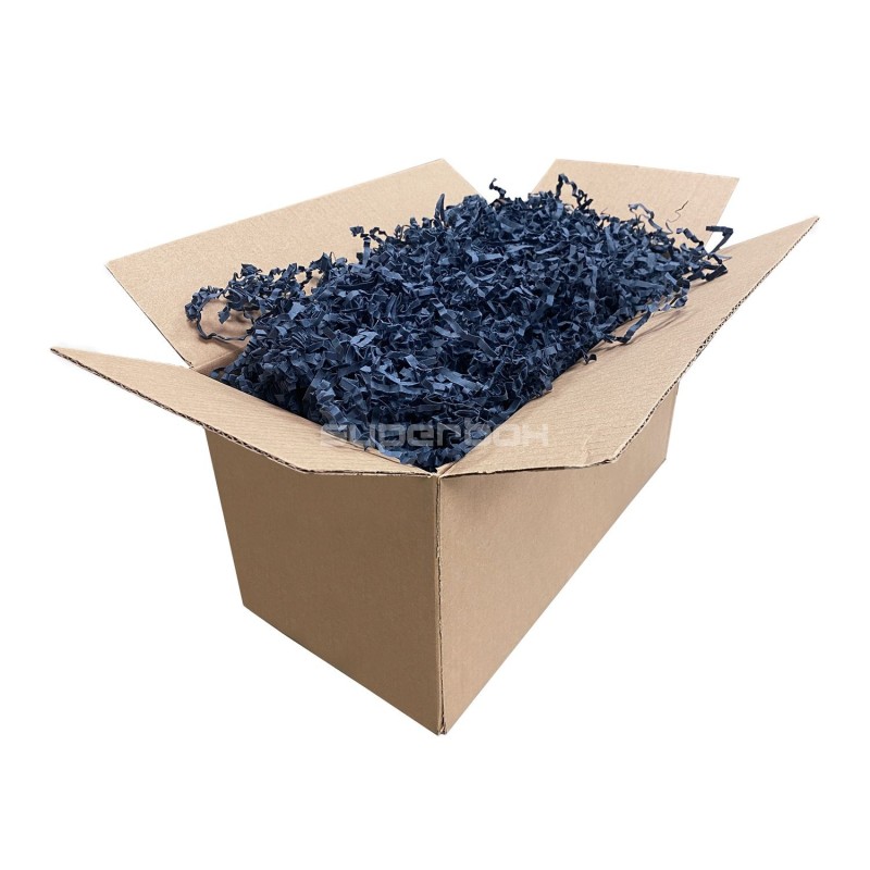 Rigid Dark Blue Shredded Paper - 4 mm, 1 kg