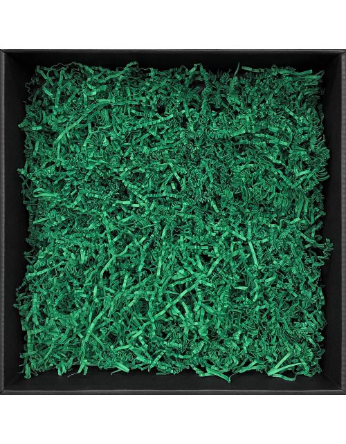 Standžios tamsiai žalios popieriaus drožlės - 2 mm, 1 kg