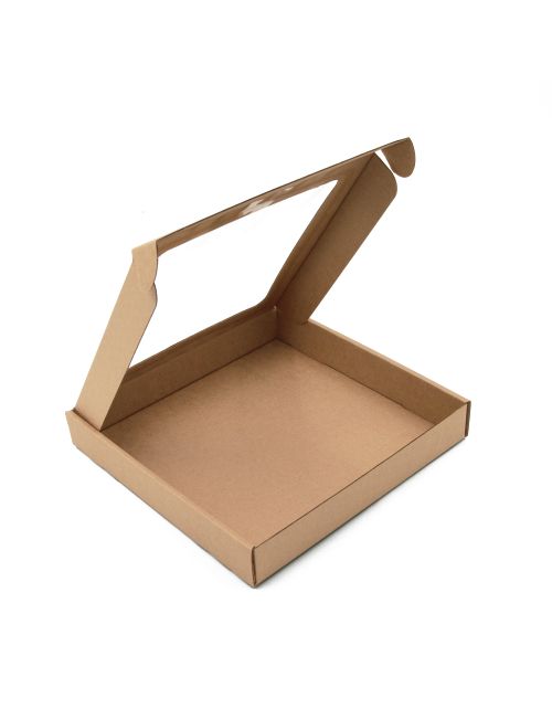 Brown Box with a PVC Window, 6 cm of Height