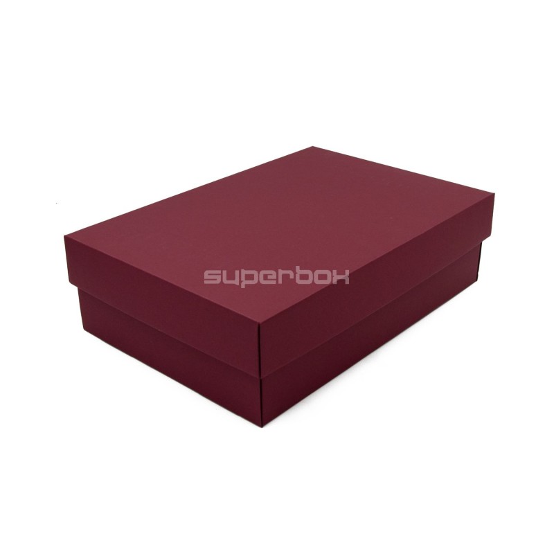 Bordo spalvos dviejų dalių dėžutė 10 cm aukščio