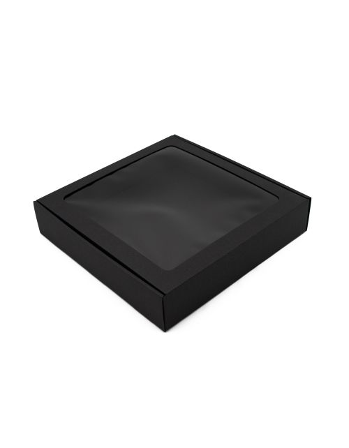 Black Square Box Depth of 5.5 cm with PVC Window