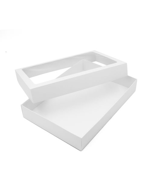 Многофункциональная подарочная коробка белого цвета с крышкой, глубиной 8,5 см