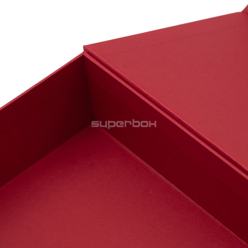 Luxury Rigid Red Flip Top Box with Magnets