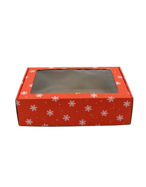 Red A4 Format Gift Box SNOWFLAKES