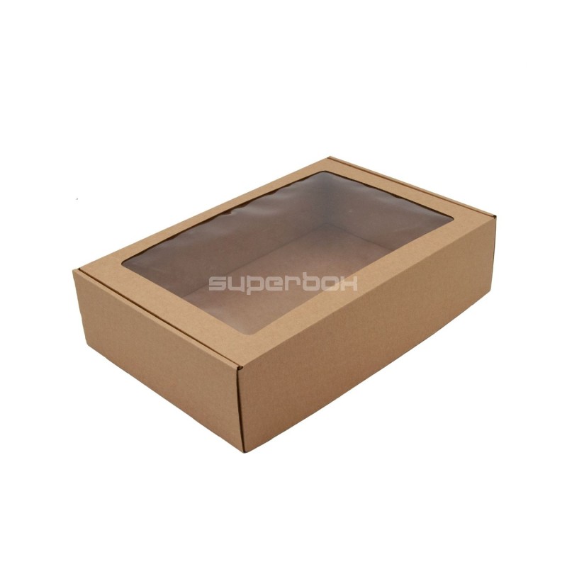 Natural Brown Box with PVC Window