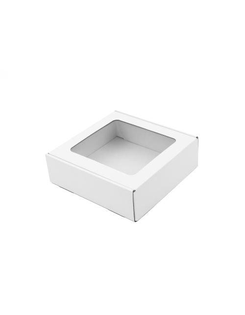 White Small Gift Box with PVC Window, 6 cm Height