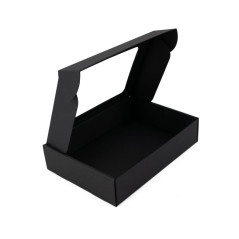 Black Rectangular Gift Box of 5 cm Height with PVC Window