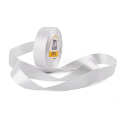 Elegant White Satin Ribbon, 25 mm Width