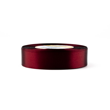 Luxurious Burgundy Satin Ribbon | 25mm Wide, 32m Long | Superbox