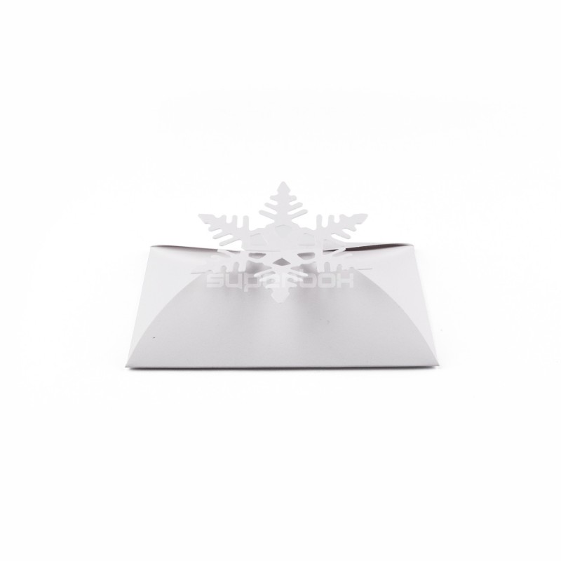 White Christmas Card-Envelope with Snowflake