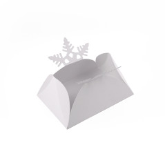 White Christmas Card-Envelope with Snowflake