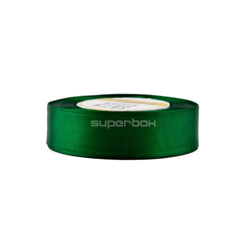 Decorative Dark Green Satin Ribbon, 25 mm Width