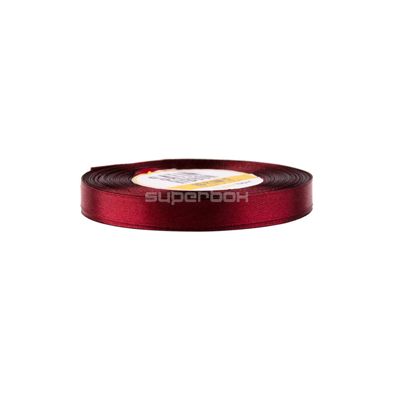 Plum-Colored Satin Ribbon, 12 mm Width