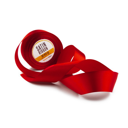 Luxury Red Satin Ribbon, 38 mm Width