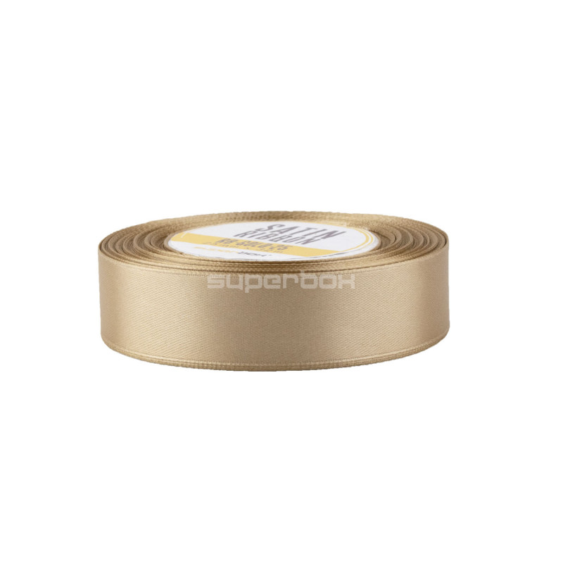 Chic Gold Satin Ribbon, 25 mm Width