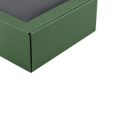 Green A4 Format Box with Window | 305x215x85 mm | Superbox