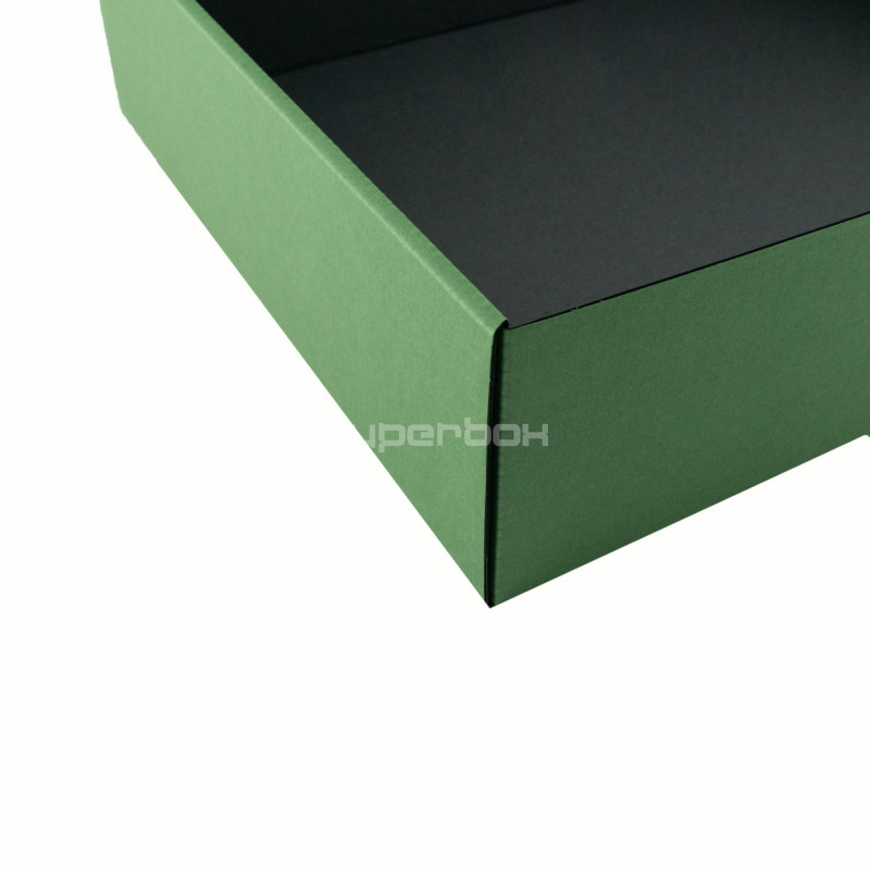 Green Gift Box with Clear Window for 3 Bottles