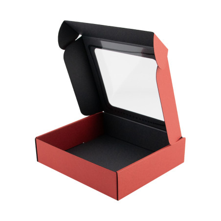 Red Small Gift Box with PVC Window 5 cm High