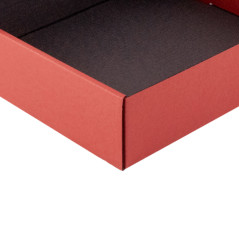 Red Small Gift Box with PVC Window | 190x170x48 mm | Superbox