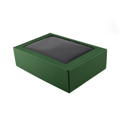 Green A4 Format Box with Window | 305x215x85 mm | Superbox