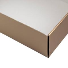 Muted Gold A4 Size Gift Box with PVC Window | 305x215x85 мм | Superbox