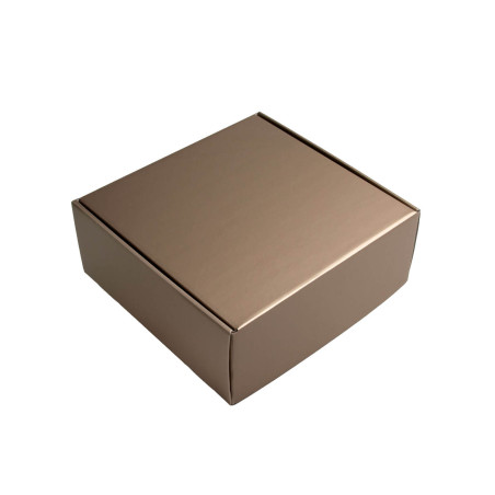 Muted Gold Square Gift Box for Cosmetic | 220 x 220 x 90 mm | Superbox