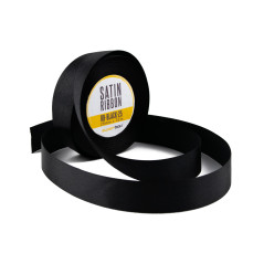 Classic Black Satin Ribbon