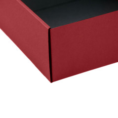 Red Large Square Gift Box with Clear Window | 220x220x90 мм |Superbox