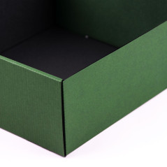 Green Large Square Gift Box with Window | 220x220x90 мм |Superbox