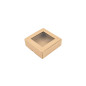 Brown Square Gift Box with Clear Window for Tea