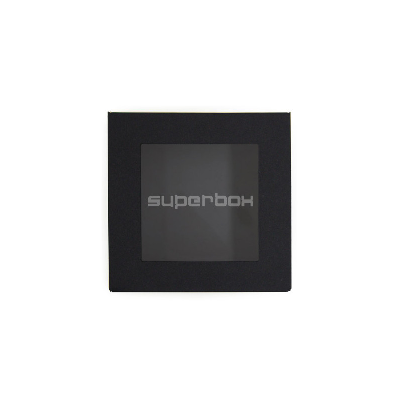 Чёрная квадратная подарочная коробка для чая с прозрачным окошком Чёрная квадратная подарочная коробка для чая с прозрачным окошком