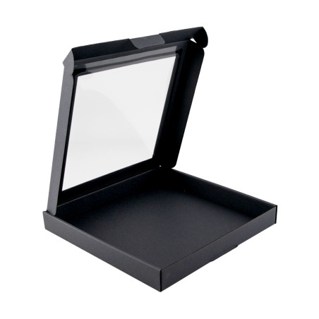 Small Height Black Square Gift Box with Window