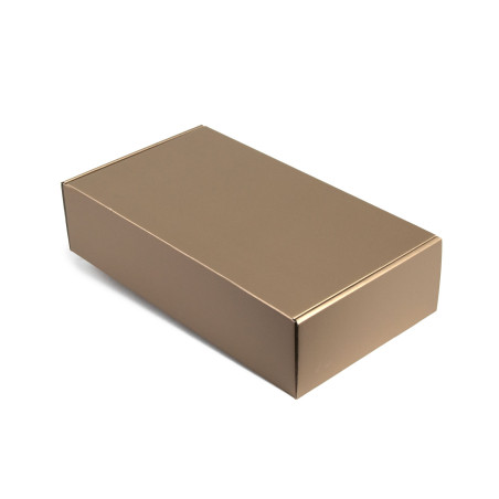 Muted Gold Gift Box for Bottle | 340x195x85 мм | Superbox