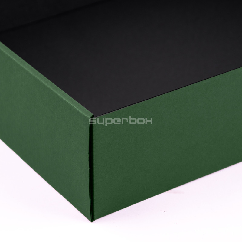 Green Gift Box with Clear Window for 3 Bottles