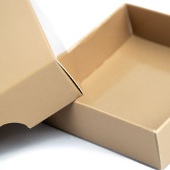 Small Square Sand Colored Cardboard Box | 65x65x20 мм | Superbox