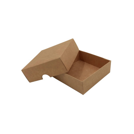 2-PC Small Square Gift Box from Brown Cardboard