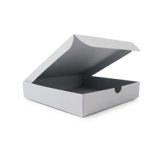 Square Gift Box from Gray Decorative Cardboard