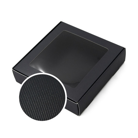 Black Cookies Box with Clear Window and Laminate Inside