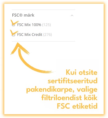 Otsi Superbox karpe FSC sertifikaadiga