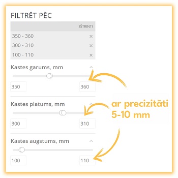 Meklējiet Superbox kastes pēc izmēriem