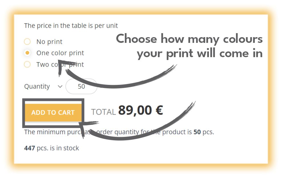 Choose how many colours your print will come in